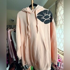 🧣Divided Peach and Black Hoodie Sweater